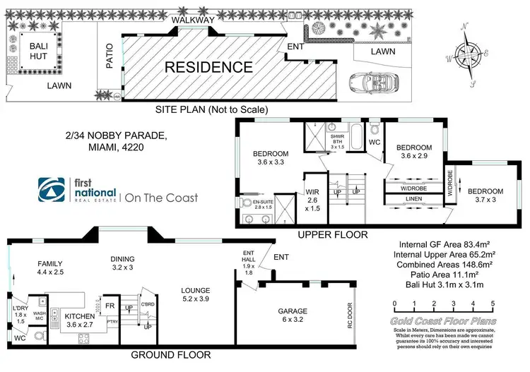 Floorplan of Homely semi-detached listing, 2/34 Nobby Parade, Miami QLD 4220
