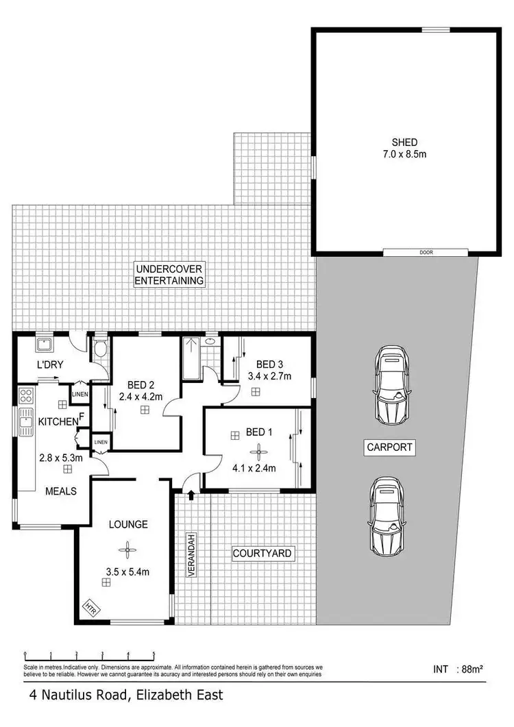 Floorplan of Homely house listing, 4 Nautilus Road, Elizabeth East SA 5112