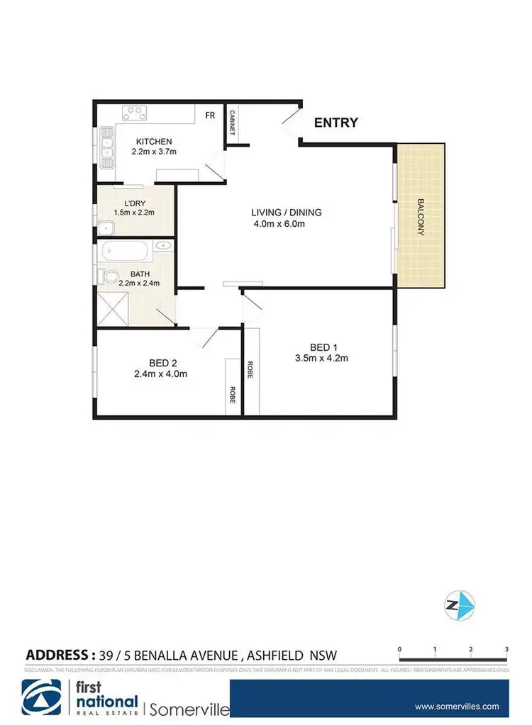 Floorplan of Homely apartment listing, 39/5 Benalla Avenue, Ashfield NSW 2131