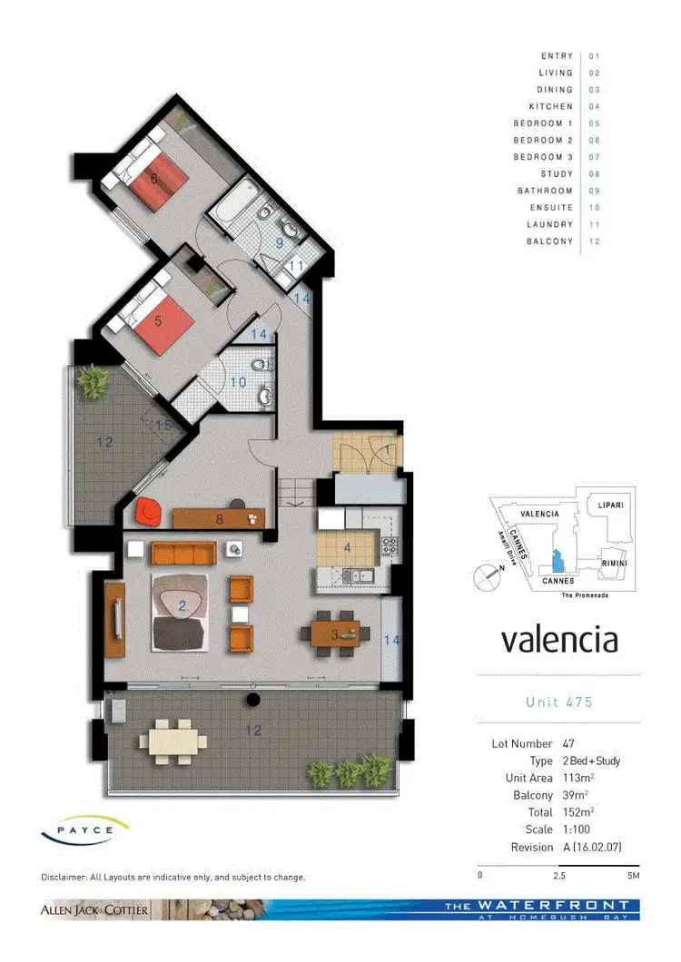 Floorplan of Homely apartment listing, Valencia 475/4 The Crescent, Wentworth Point NSW 2127