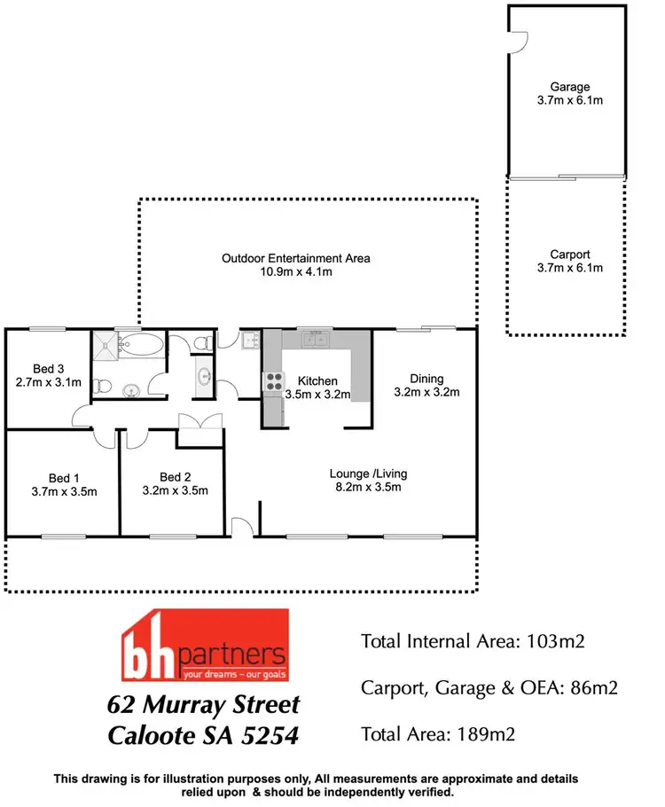 Floorplan of Homely house listing, 62 Murray Street, Caloote SA 5254