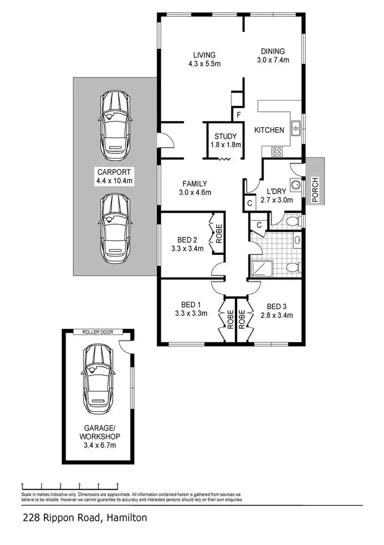 Floorplan of Homely house listing, 228 Rippon Road, Hamilton VIC 3300