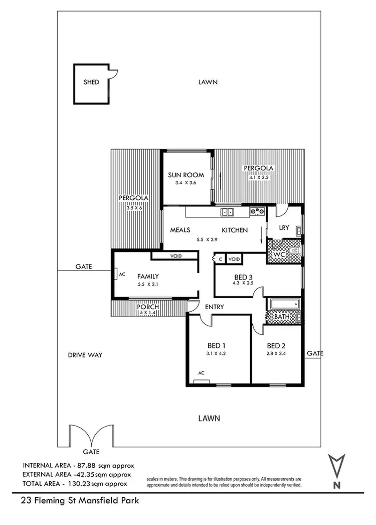 Floorplan of Homely house listing, 23 Fleming Street, Mansfield Park SA 5012
