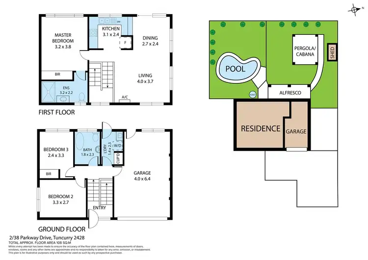 Floorplan of Homely townhouse listing, 2/38 Parkway Drive, Tuncurry NSW 2428
