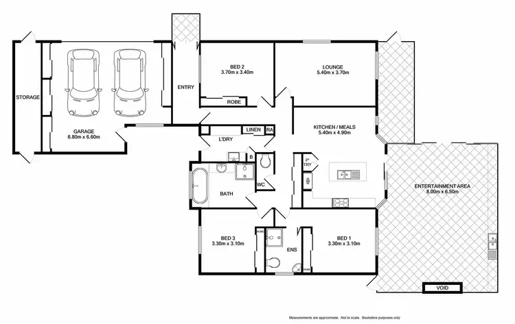 Floorplan of Homely house listing, 8 McCulloch Crescent, West Wodonga VIC 3690