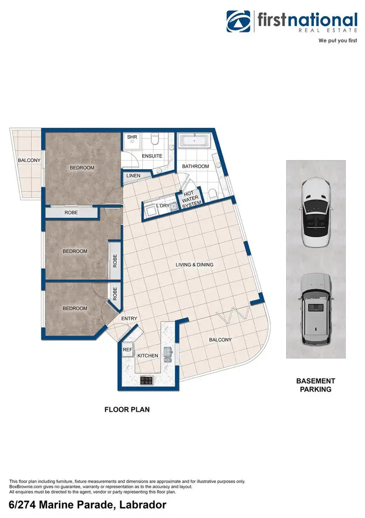 Floorplan of Homely apartment listing, 6/274 Marine Parade, Labrador QLD 4215