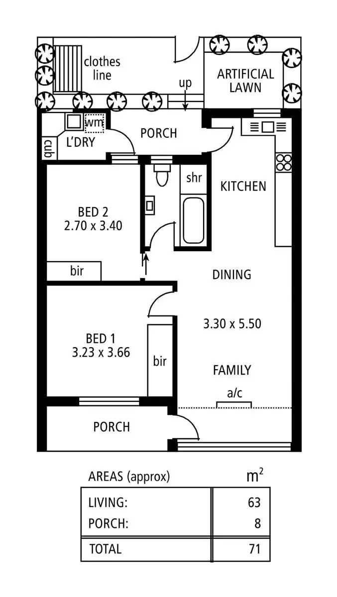 Floorplan of Homely unit listing, 4/64 Tusmore Avenue, Tusmore SA 5065