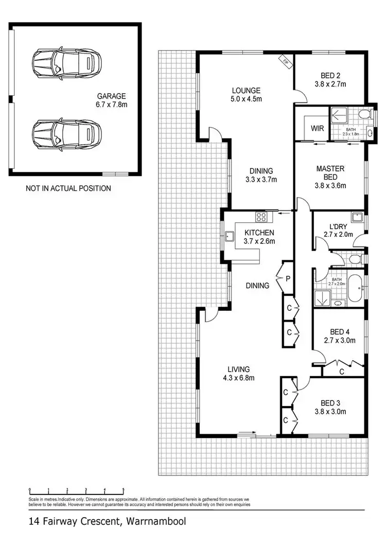 Floorplan of Homely house listing, 14 Fairway Crescent, Warrnambool VIC 3280