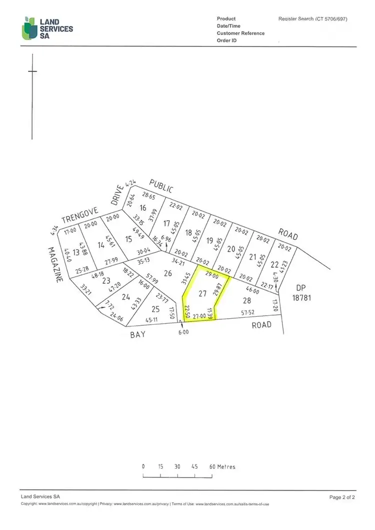 Floorplan of Homely land listing, LOT 27/10 Magazine Bay Road, Point Turton SA 5575