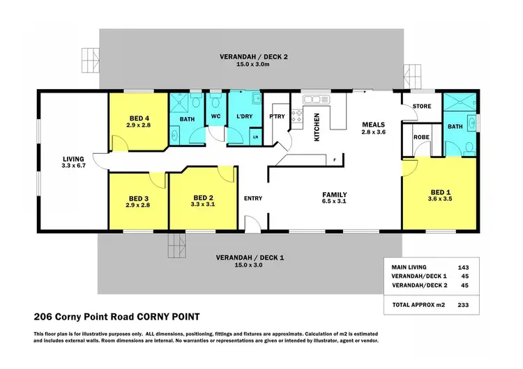 Floorplan of Homely house listing, 206 Corny Point Road, Corny Point SA 5575