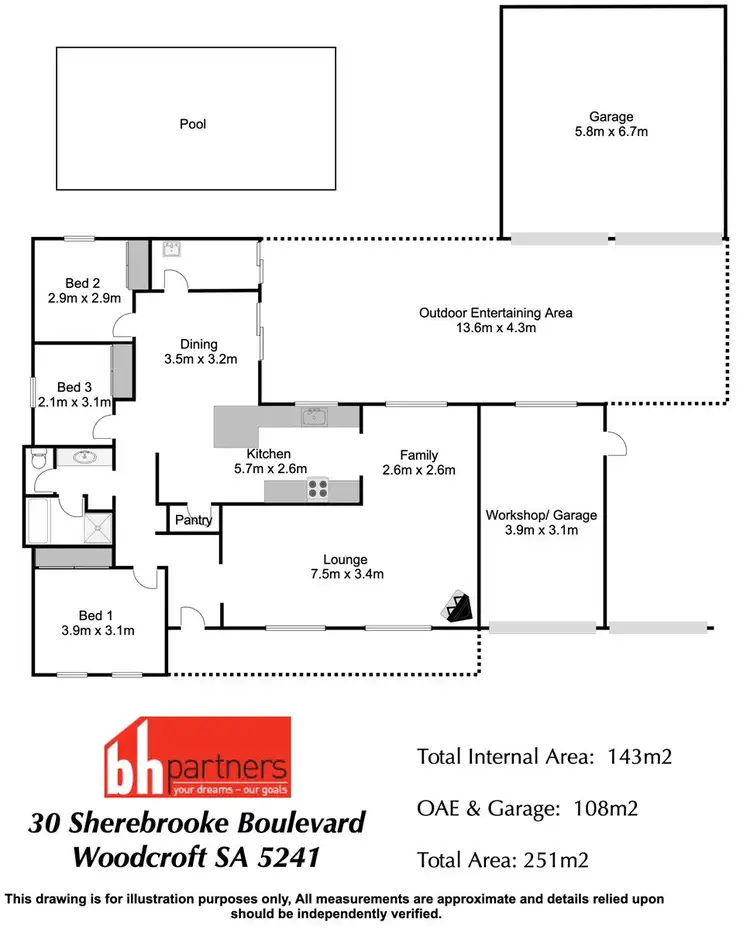 Floorplan of Homely house listing, 30 Sherebrooke Boulevard, Woodcroft SA 5162