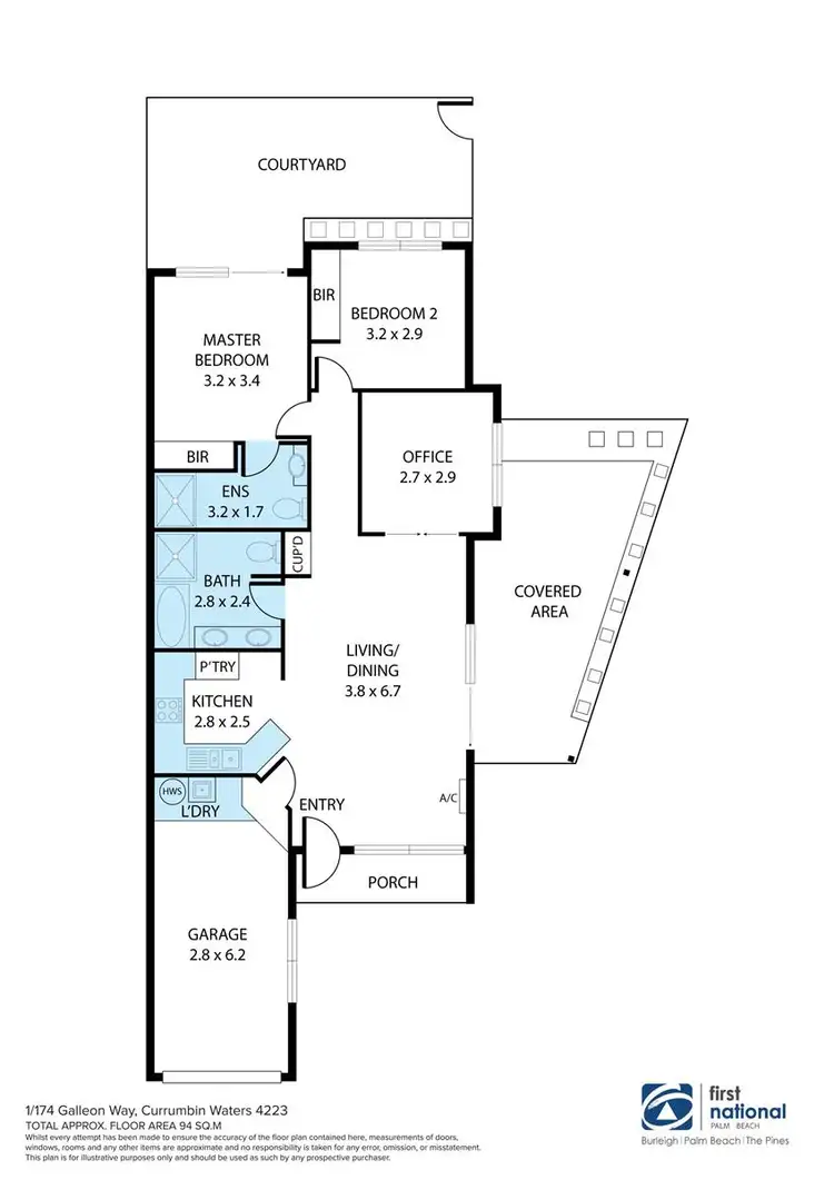 Floorplan of Homely townhouse listing, 1/174 Galleon Way, Currumbin Waters QLD 4223