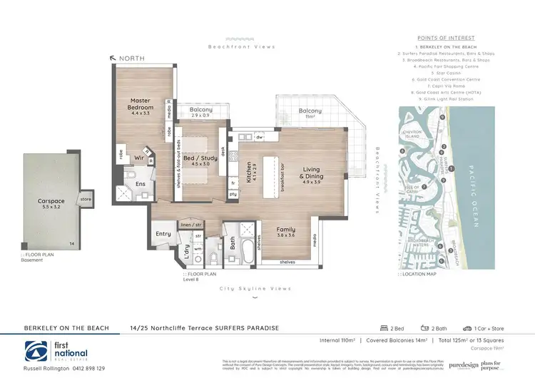 Floorplan of Homely apartment listing, 14/25 Northcliffe Terrace, Surfers Paradise QLD 4217