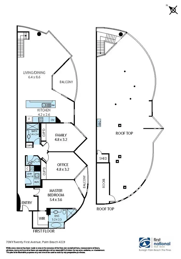 Floorplan of Homely apartment listing, 701/1 Twenty First Avenue, Palm Beach QLD 4221