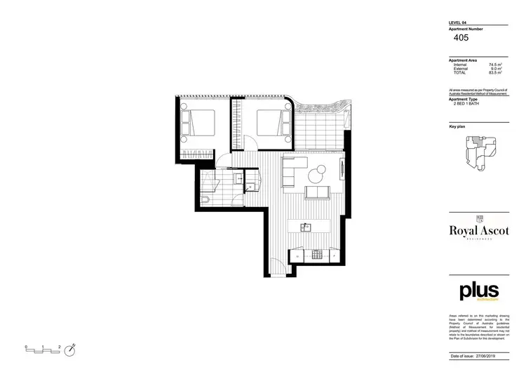 Floorplan of Homely apartment listing, 405/2 Mascoma Street, Ascot Vale VIC 3032