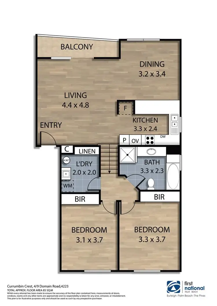 Floorplan of Homely apartment listing, 4/9 Domain Road, Currumbin QLD 4223