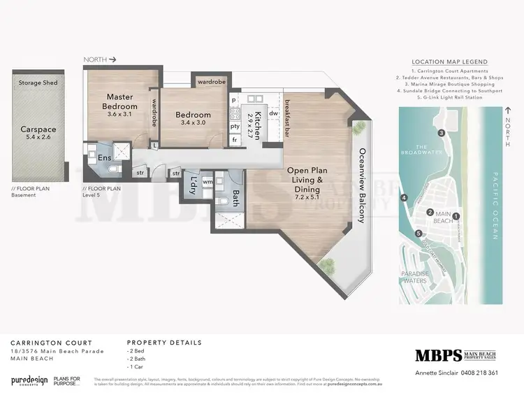 Floorplan of Homely apartment listing, 18/3576 Main Beach Parade, Main Beach QLD 4217
