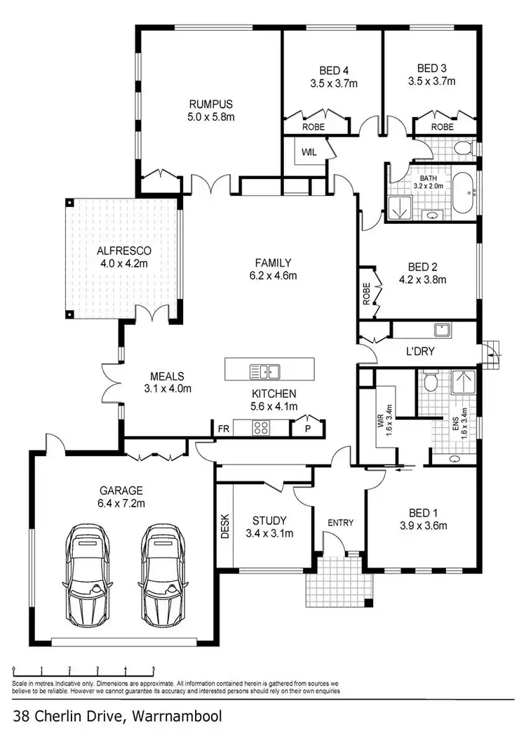 Floorplan of Homely house listing, 38 Cherlin Drive, Warrnambool VIC 3280