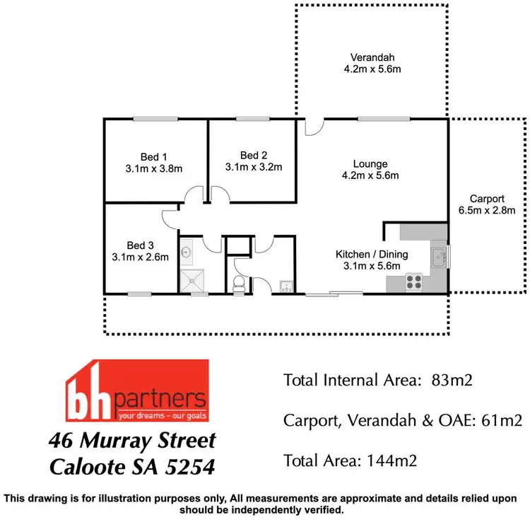 Floorplan of Homely house listing, 46 Murray Street, Caloote SA 5254