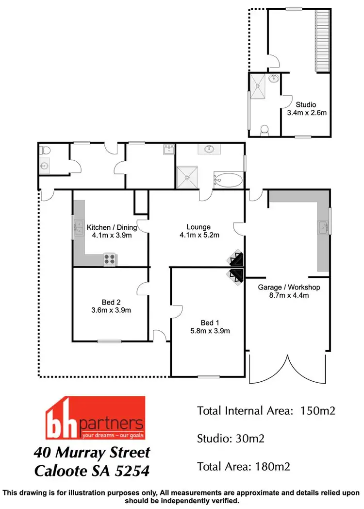Floorplan of Homely house listing, 40 Murray Street, Caloote SA 5254