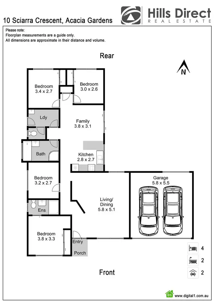 Floorplan of Homely house listing, 10 Sciarra Crescent, Acacia Gardens NSW 2763