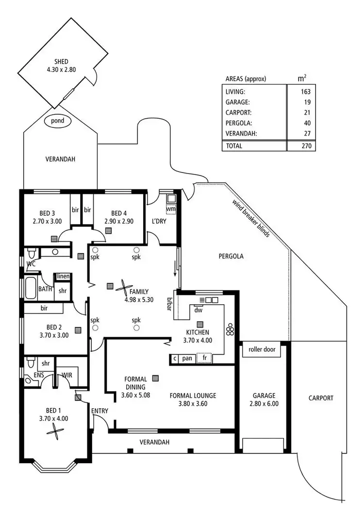 Floorplan of Homely house listing, 13 Simpson Court, Golden Grove SA 5125