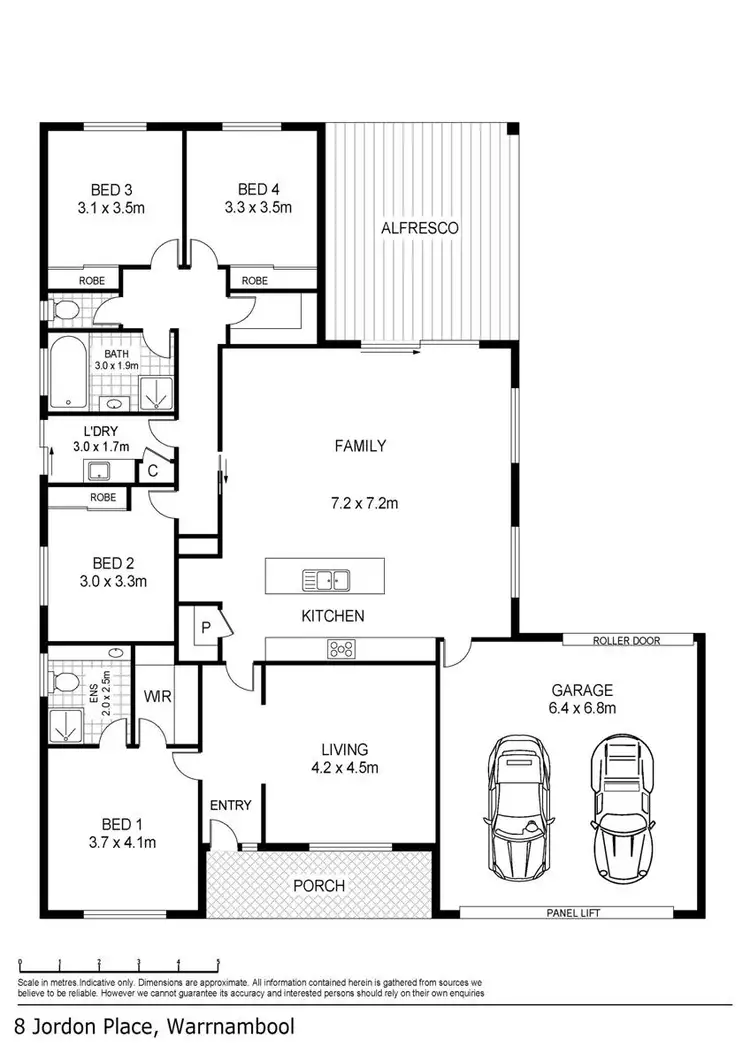 Floorplan of Homely house listing, 8 Jordan Place, Warrnambool VIC 3280