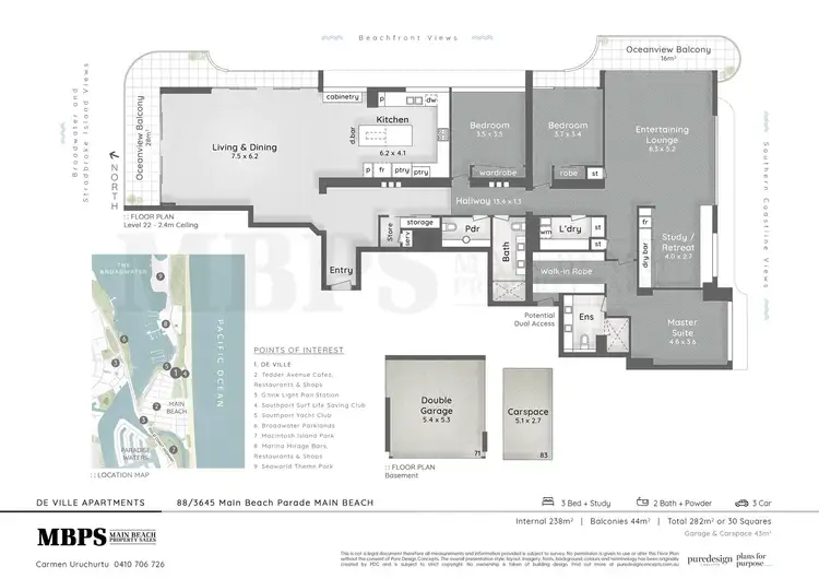 Floorplan of Homely apartment listing, 88/3645 Main Beach Parade, Main Beach QLD 4217