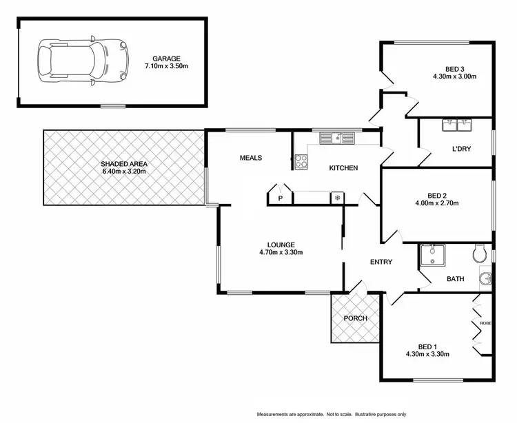 Floorplan of Homely house listing, 1 Batt Avenue, Wodonga VIC 3690