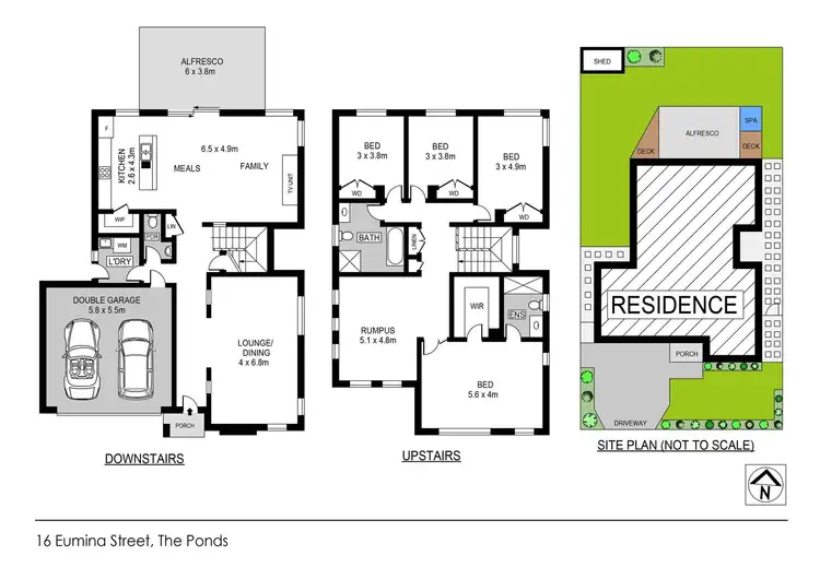 Floorplan of Homely house listing, 16 Eumina Street, The Ponds NSW 2769