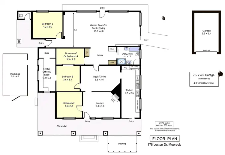 Floorplan of Homely house listing, 176 Loxton Drive, Moorook SA 5332