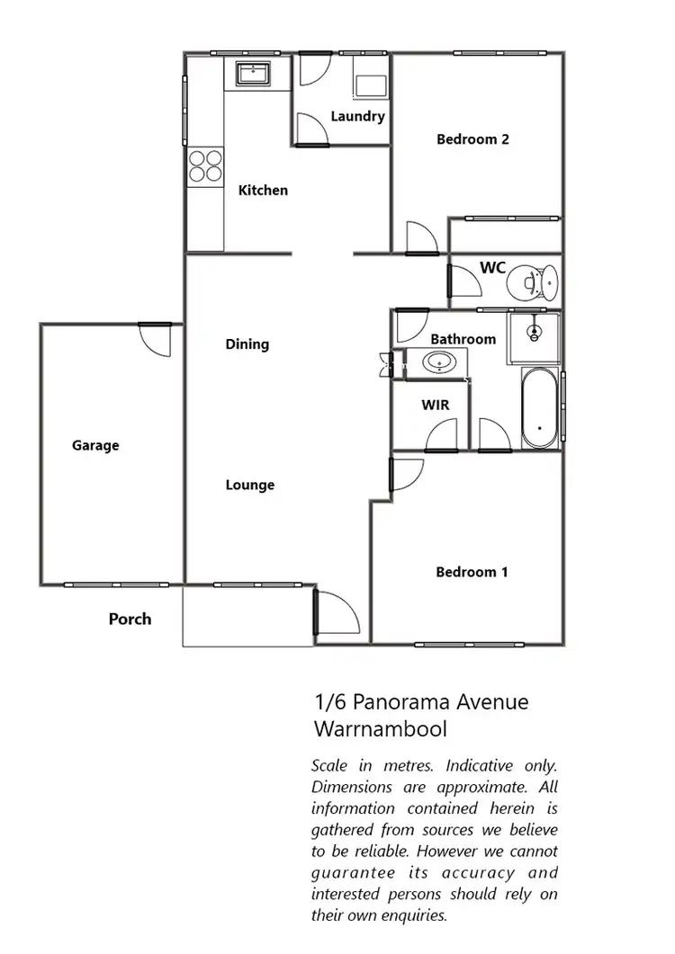 Floorplan of Homely house listing, 1/6 Panorama Avenue, Warrnambool VIC 3280