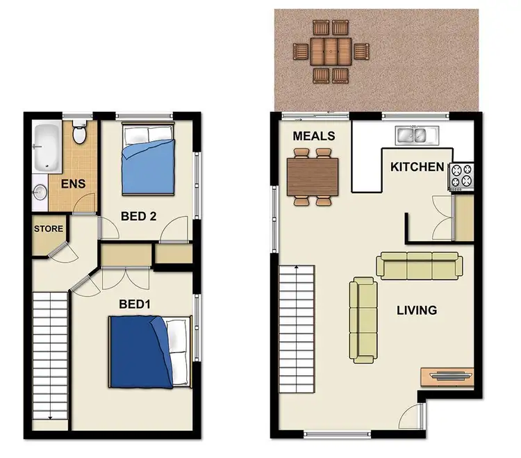 Floorplan of Homely townhouse listing, 14/190 Ewing Road, Woodridge QLD 4114
