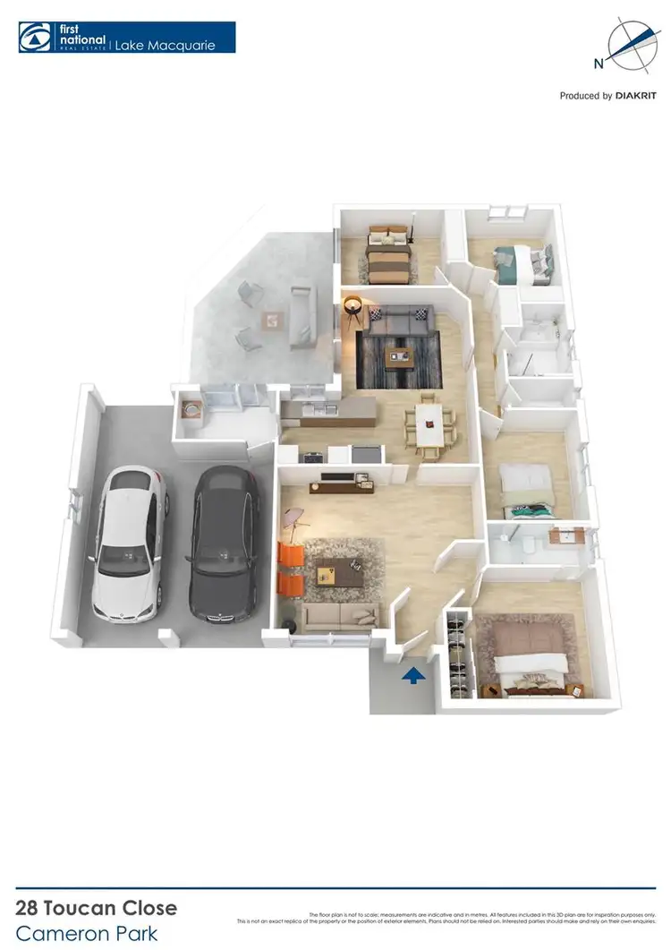 Floorplan of Homely house listing, 28 Toucan Close, Cameron Park NSW 2285
