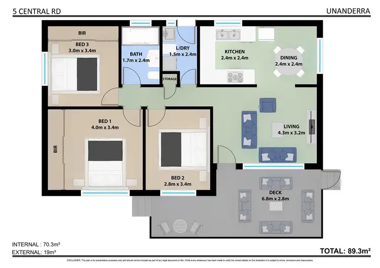 Floorplan of Homely house listing, 5 Central Road, Unanderra NSW 2526