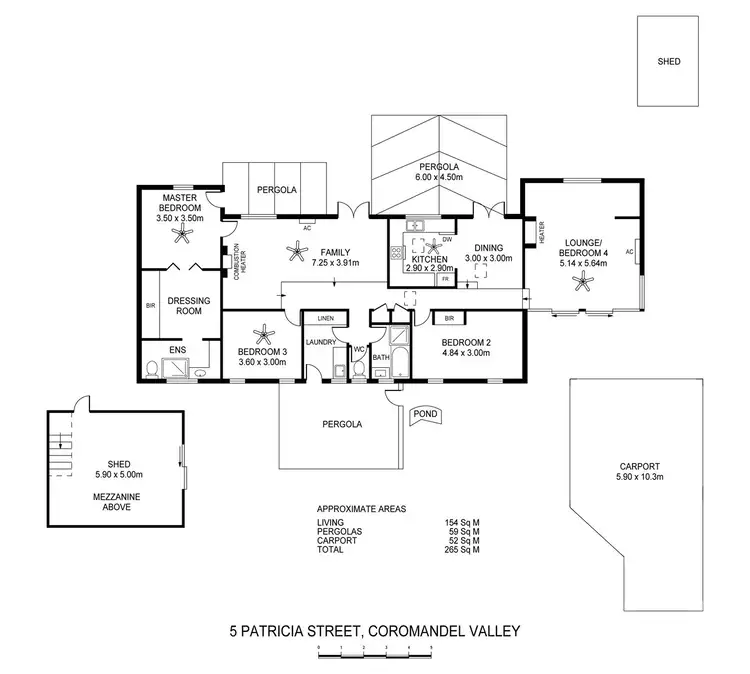 Floorplan of Homely house listing, 5 Patricia Street, Coromandel Valley SA 5051