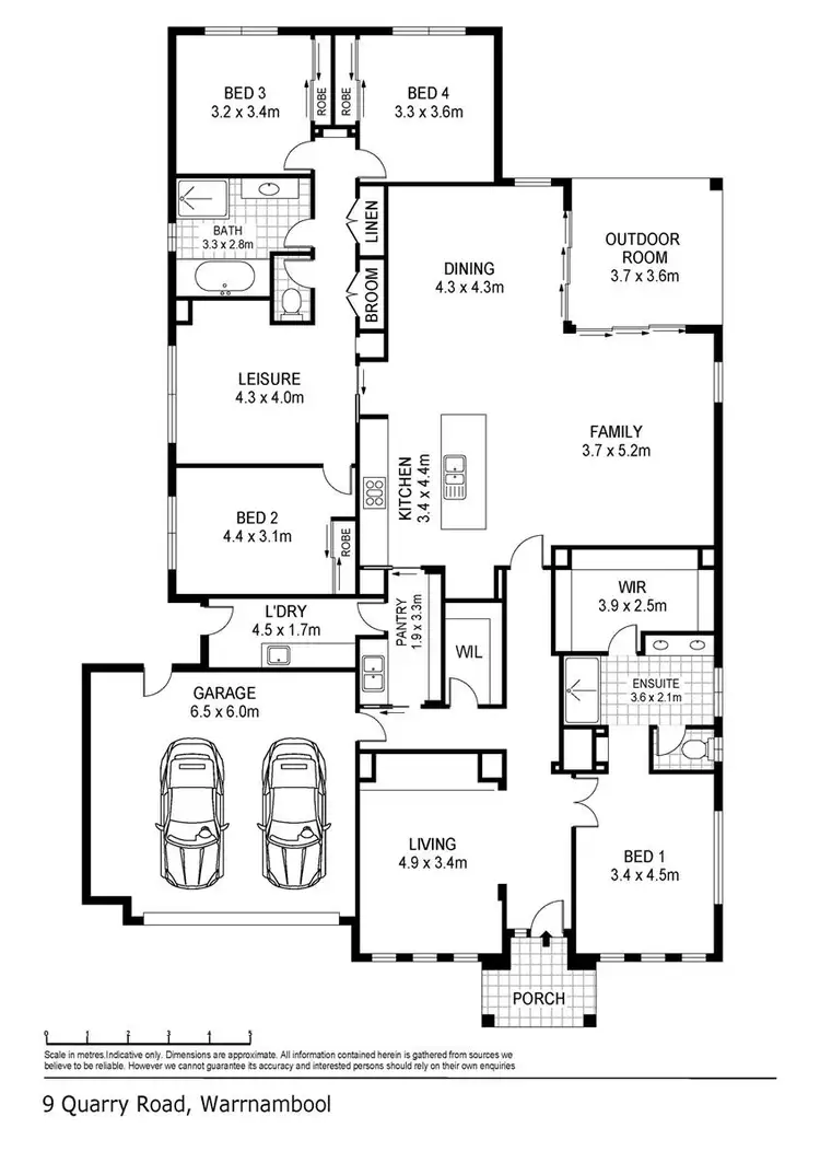 Floorplan of Homely house listing, 9 Quarry Road, Warrnambool VIC 3280