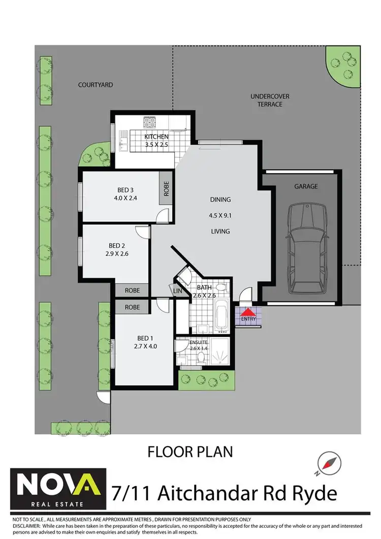 Floorplan of Homely villa listing, 7/11 Aitchandar Road, Ryde NSW 2112
