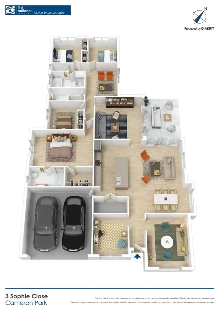 Floorplan of Homely house listing, 3 Sophie Close, Cameron Park NSW 2285