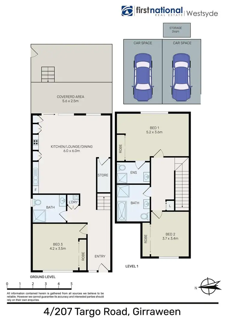 Floorplan of Homely townhouse listing, 4/207 Targo Road, Girraween NSW 2145