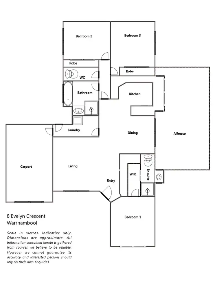 Floorplan of Homely house listing, 8 Evelyn Crescent, Warrnambool VIC 3280