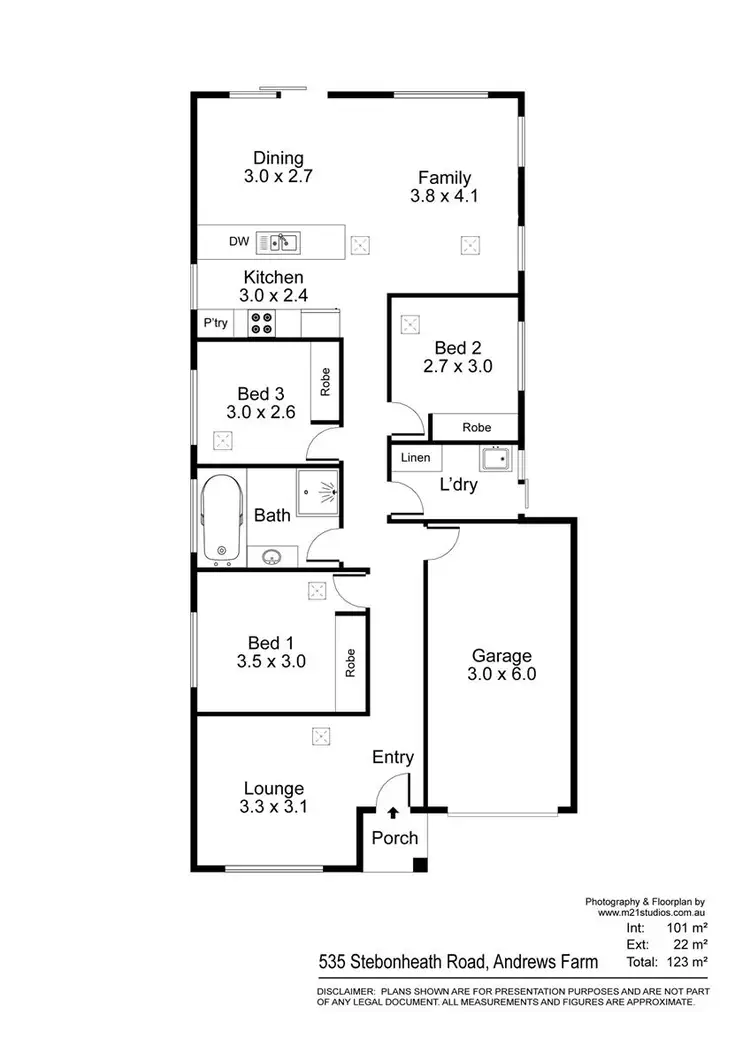 Floorplan of Homely house listing, 535 Stebonheath Road, Andrews Farm SA 5114