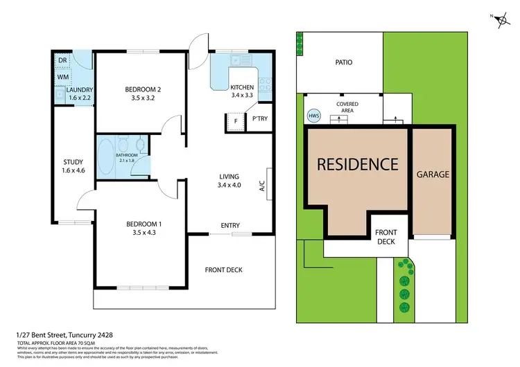 Floorplan of Homely house listing, 1/27 Bent Street, Tuncurry NSW 2428