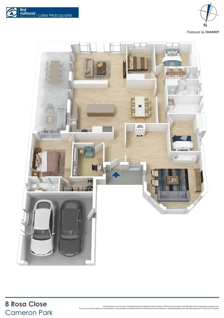 Floorplan of Homely house listing, 8 Rosa Close, Cameron Park NSW 2285