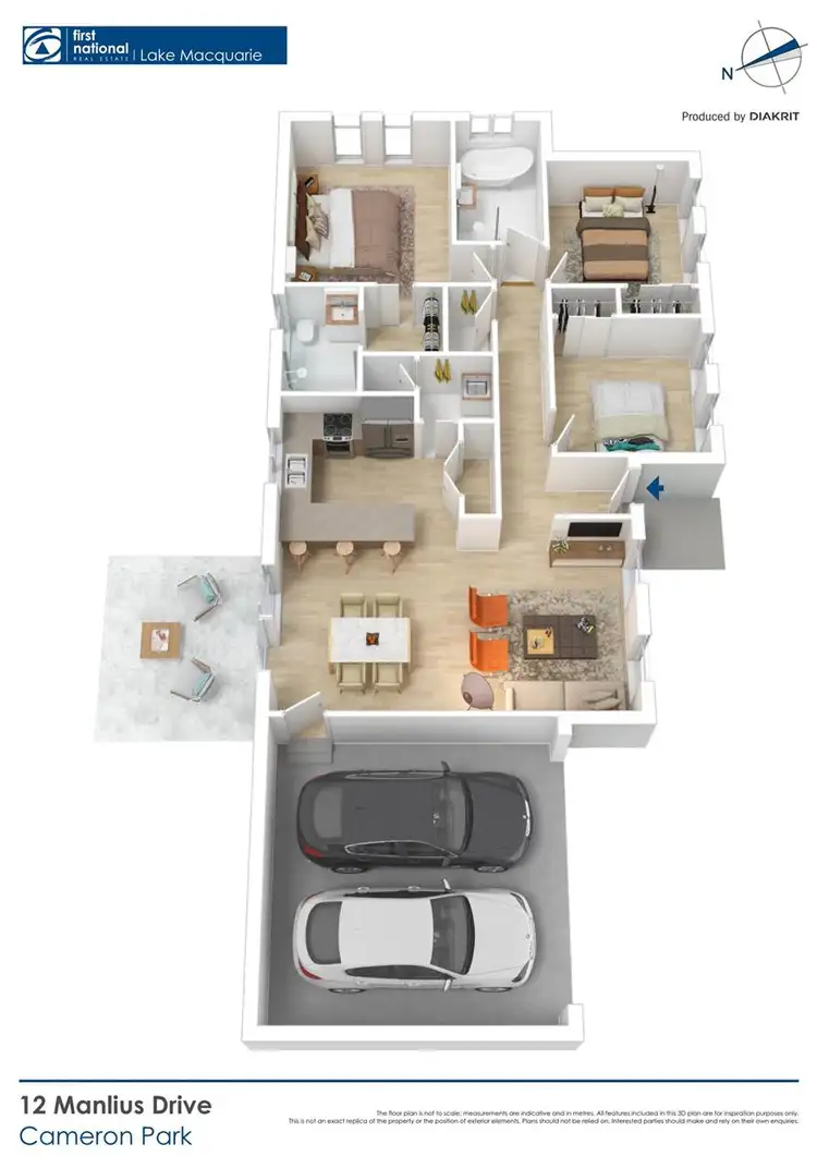 Floorplan of Homely house listing, 12 Manlius Drive, Cameron Park NSW 2285