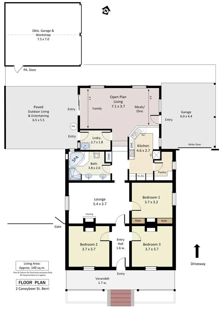 Floorplan of Homely house listing, 2 Coneybeer Street, Berri SA 5343
