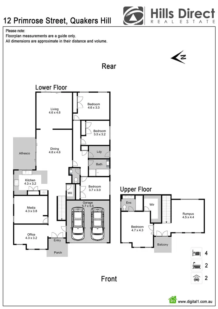 Floorplan of Homely house listing, 12 Primrose Street, Quakers Hill NSW 2763