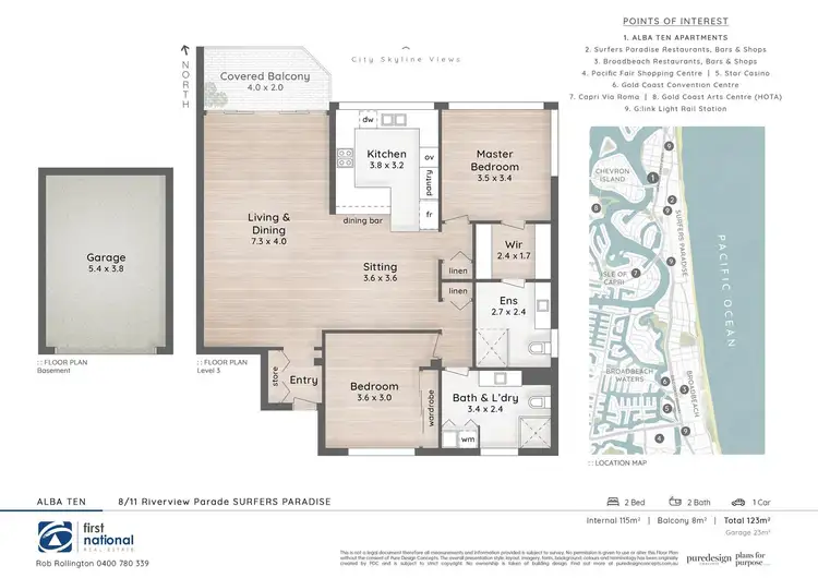 Floorplan of Homely apartment listing, 8/11 Riverview Parade, Surfers Paradise QLD 4217