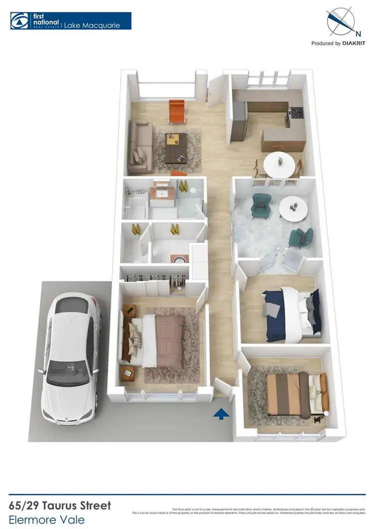 Floorplan of Homely villa listing, 65/29 Taurus Street, Elermore Vale NSW 2287