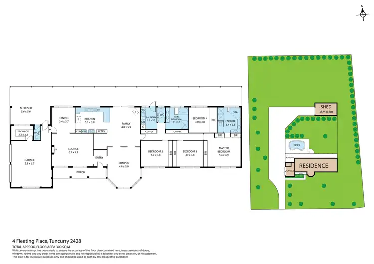 Floorplan of Homely house listing, 4 Fleeting Place, Tuncurry NSW 2428